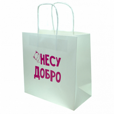 Пакет подарочный «Несу добро», 22 × 22 × 11 см