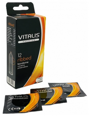 VITALIS №12 Ribbed Презервативы ребристые