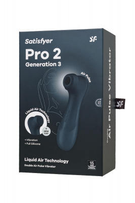 Клиторальный вибростимулятор Pro 2 Generation 3 with Liquid Air (dark grey)