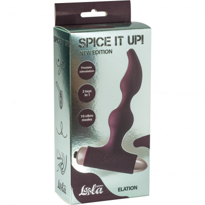 Анальная пробка с вибрацией Spice it up New Edition Elation Wine red 8018-03lola