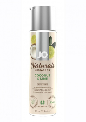 Массажное масло JO  - Coconut & Lime/Кокос и лайм  120 mL