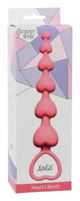 Анальная цепочка Heart's Beads  Pink 4101-01Lola